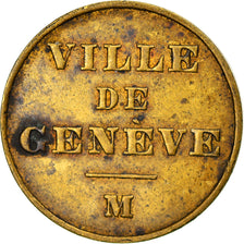 Coin, Switzerland, Genève, 10 Centimes, EF(40-45), Brass