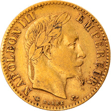 Moneta, Francja, Napoleon III, Napoléon III, 10 Francs, 1866, Paris, EF(40-45)