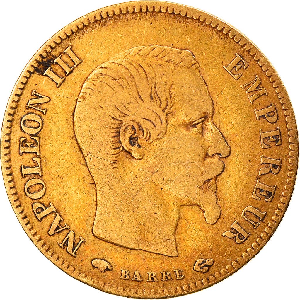Coin, France, Napoleon III, 10 Francs, 1856, Paris, VF(30-35), Gold, KM:784.3