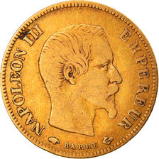 Coin, France, Napoleon III, 10 Francs, 1856, Paris, VF(30-35), Gold, KM:784.3