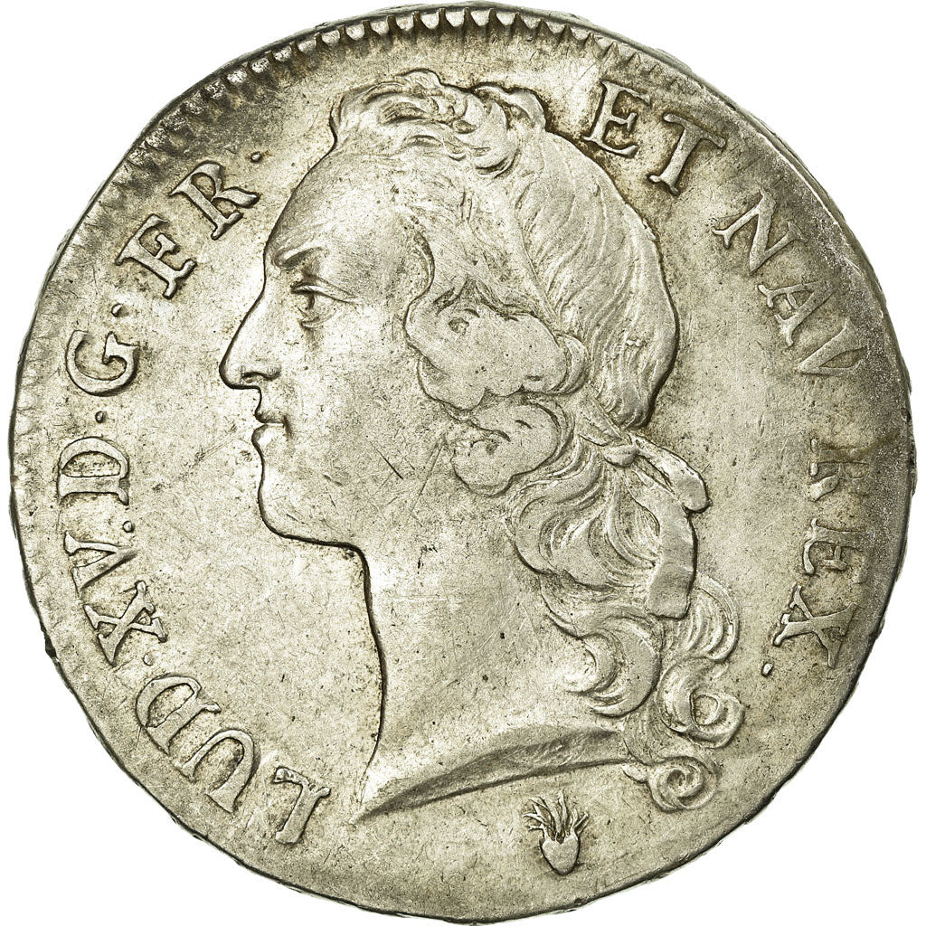 Munten, Frankrijk, Louis XV, Écu au bandeau, Ecu, 1757, Tours, ZF, Zilver