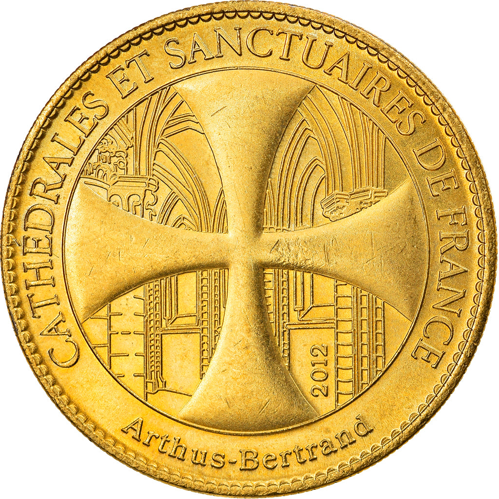 France, Token, Touristic token, Reims - Cathédrale Notre Dame, 2012, Arthus