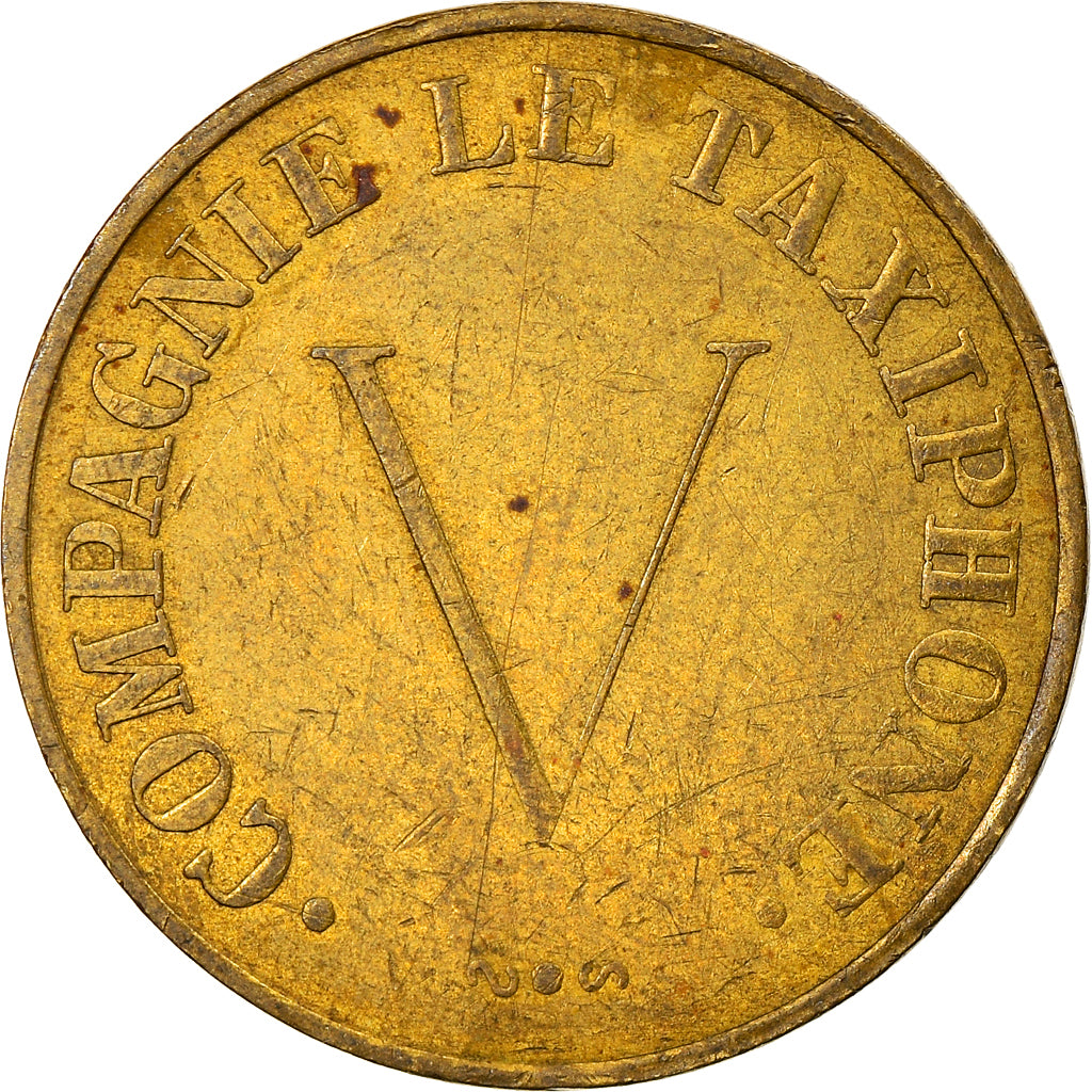 France, Token, Compagnie le Taxiphone, EF(40-45), Brass