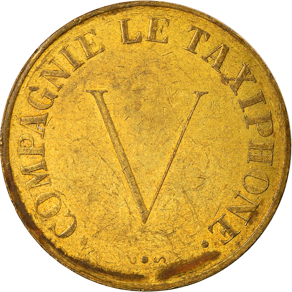 France, Token, Compagnie le Taxiphone, EF(40-45), Brass