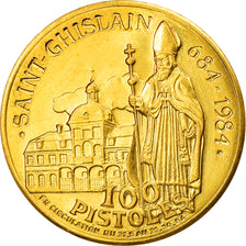 France, Token, Saint Ghislain, 100 Pistoles, Religions & beliefs, 1984, MS(64)