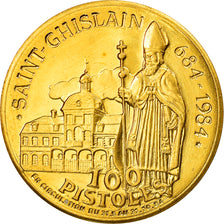 France, Jeton, Saint Ghislain, 100 Pistoles, Religions & beliefs, 1984, SPL