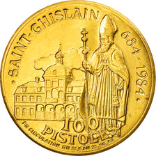 France, Token, Saint Ghislain, 100 Pistoles, Religions & beliefs, 1984