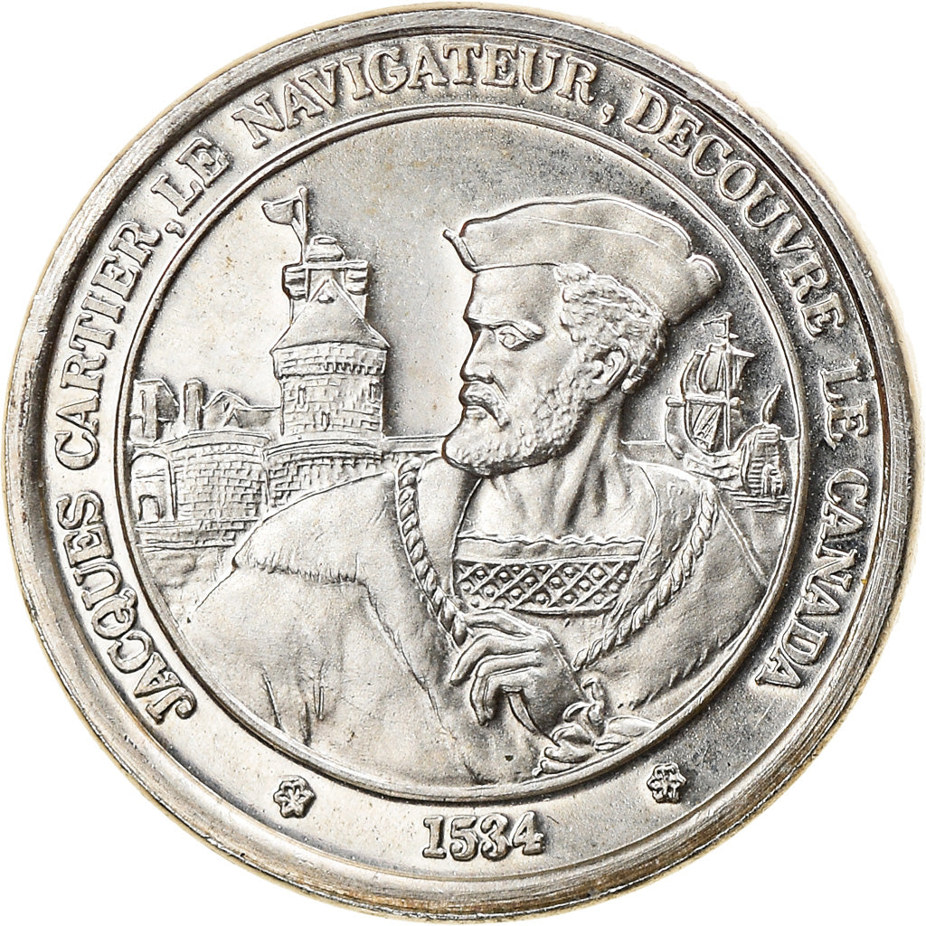 Francia, medaglia, Jacques Cartier, Découverte du Canada, History, SPL, Argento