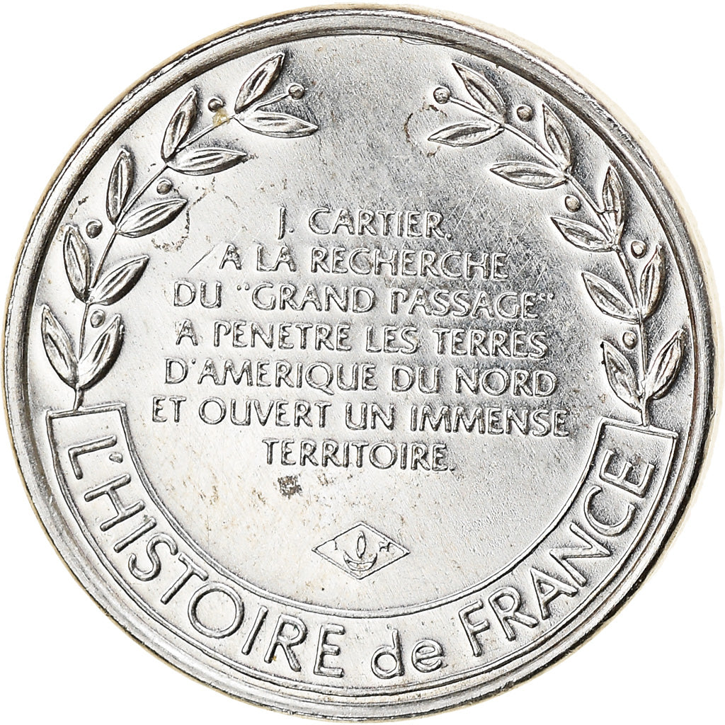 Francia, medaglia, Jacques Cartier, Découverte du Canada, History, SPL, Argento