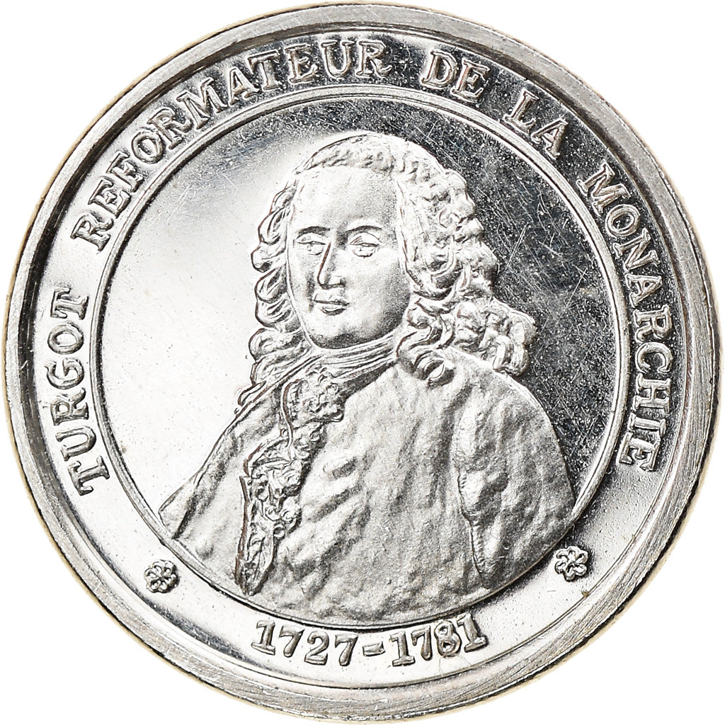 Francja, Medal, Turgot, Réformateur de la Monarchie, Historia, MS(63), Srebro
