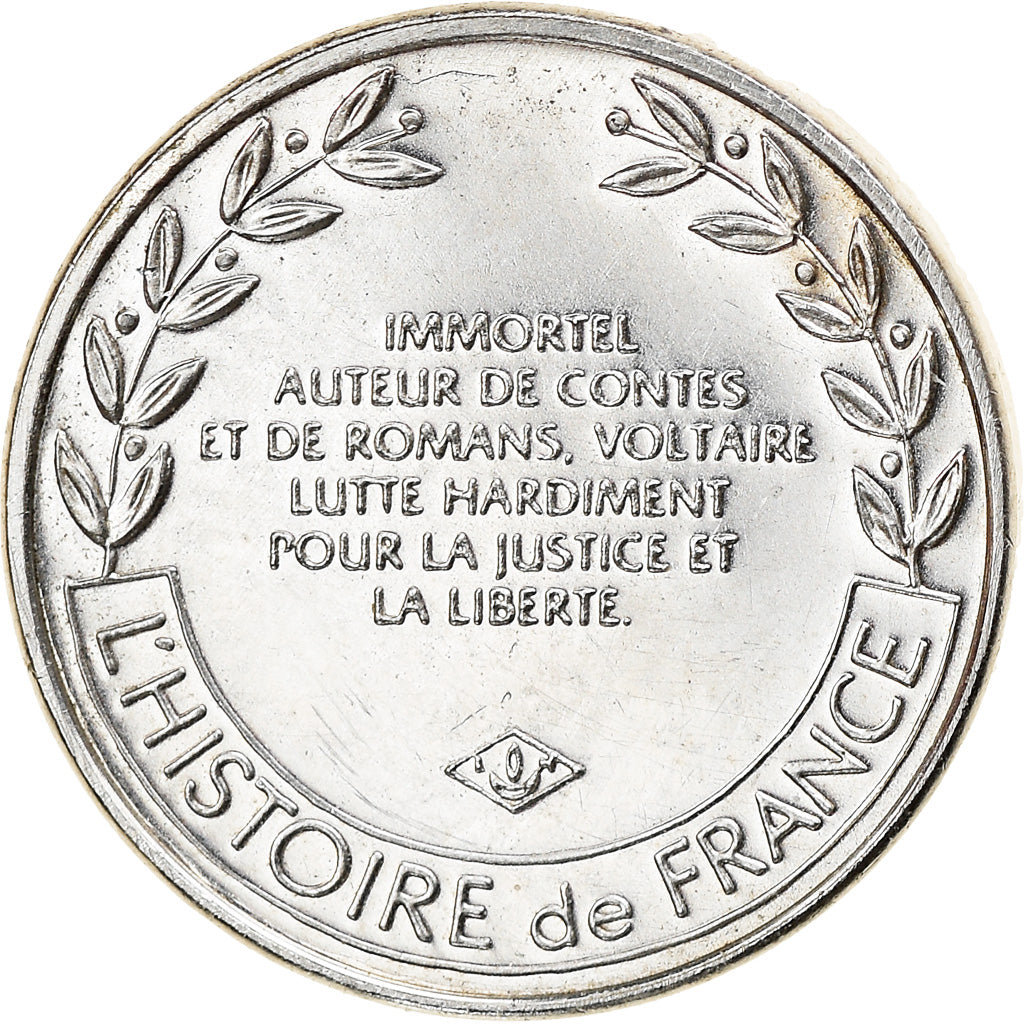 France, Medal, Voltaire, philosophe des Lumières, History, MS(63), Silver