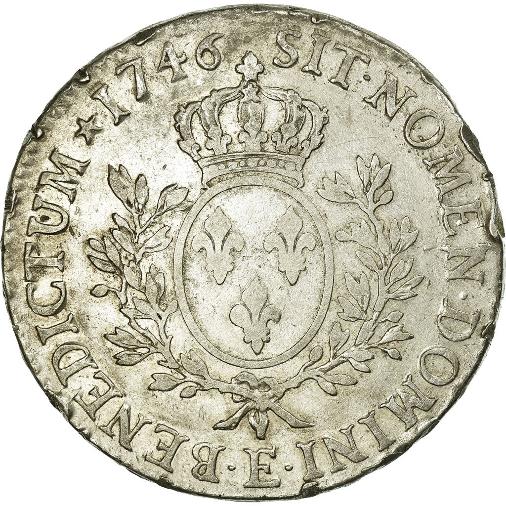 Coin, France, Louis XV, Écu au bandeau, Ecu, 1746, Tours, VF(20-25), Silver