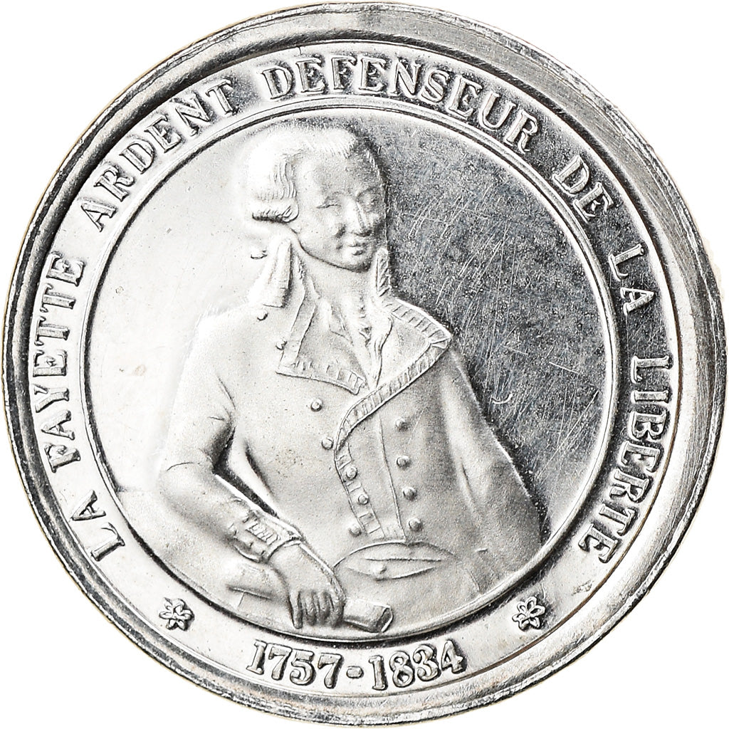 France, Medal, Lafayette, Défenseur de la Liberté, History, MS(63), Silver