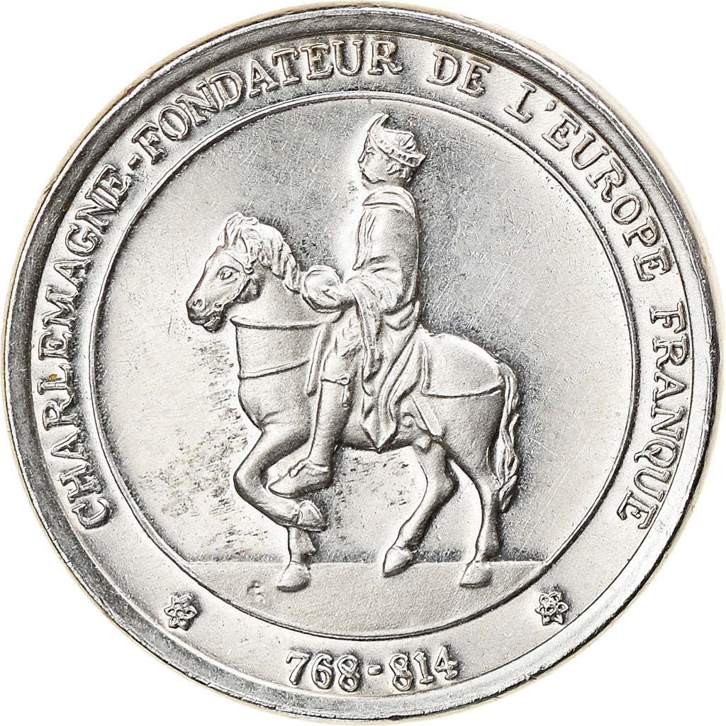 Francja, Medal, Charlemagne, Fondateur de l'Europe Franque, Historia, MS(63)