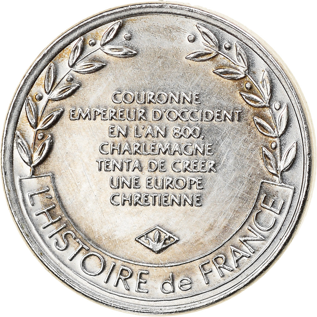 Francja, Medal, Charlemagne, Fondateur de l'Europe Franque, Historia, MS(63)