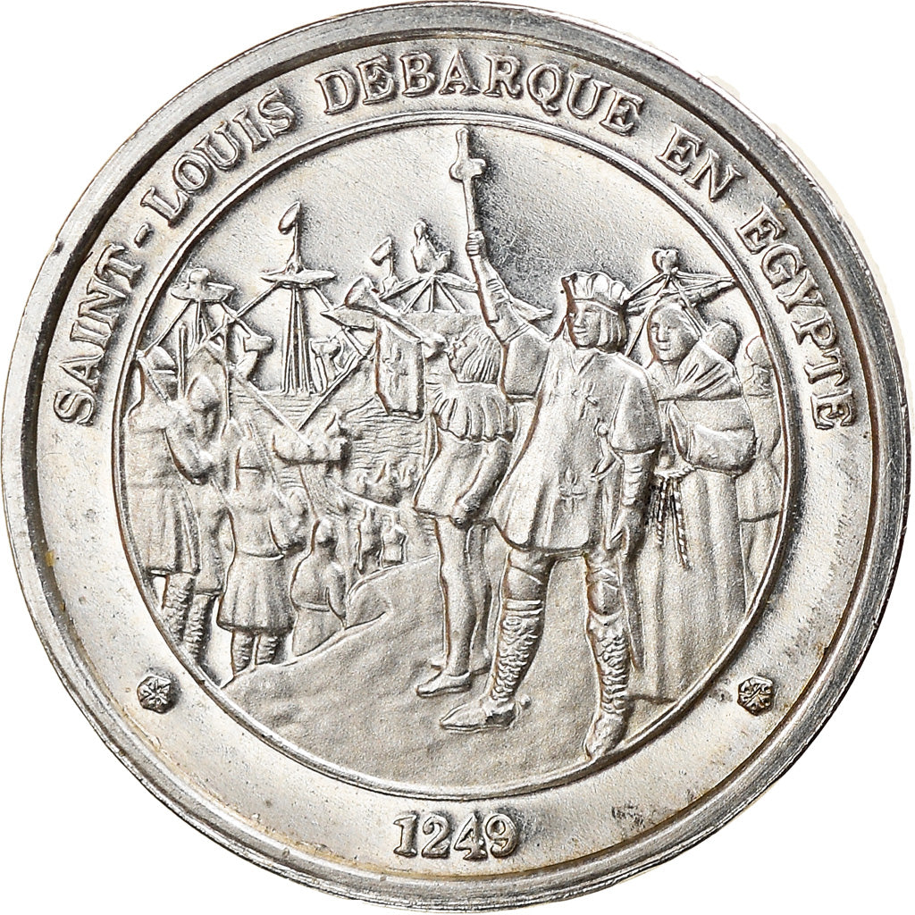 France, Medal, Saint-Louis Débarque en Egypte, History, MS(63), Silver