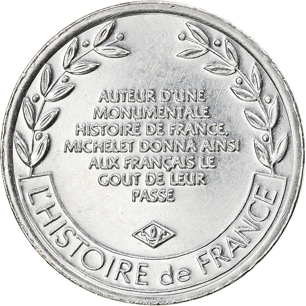 France, Medal, Jules Michelet, Historien, History, MS(63), Silver