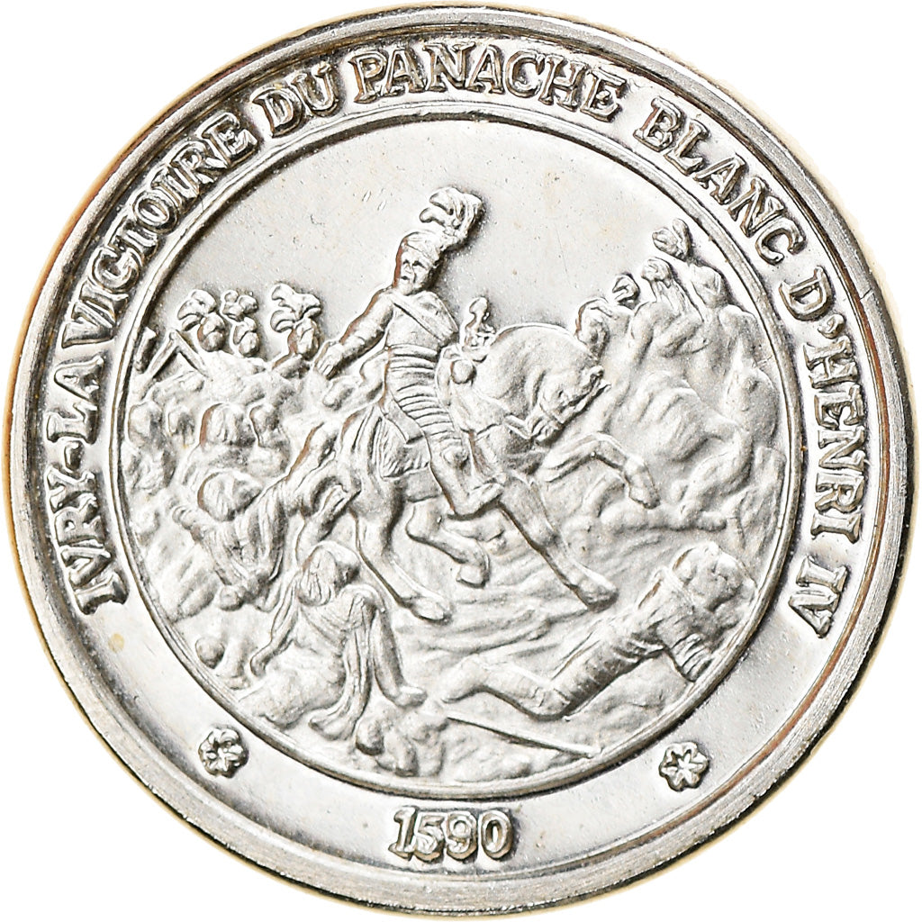 France, Medal, Ivry, La Victoire du Panache Blanc d'Henri IV, History, MS(63)