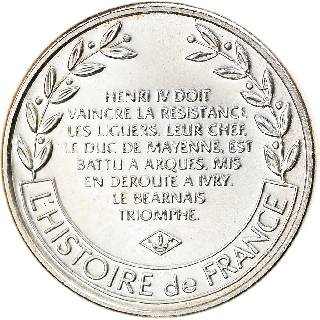 France, Medal, Ivry, La Victoire du Panache Blanc d'Henri IV, History, MS(63)