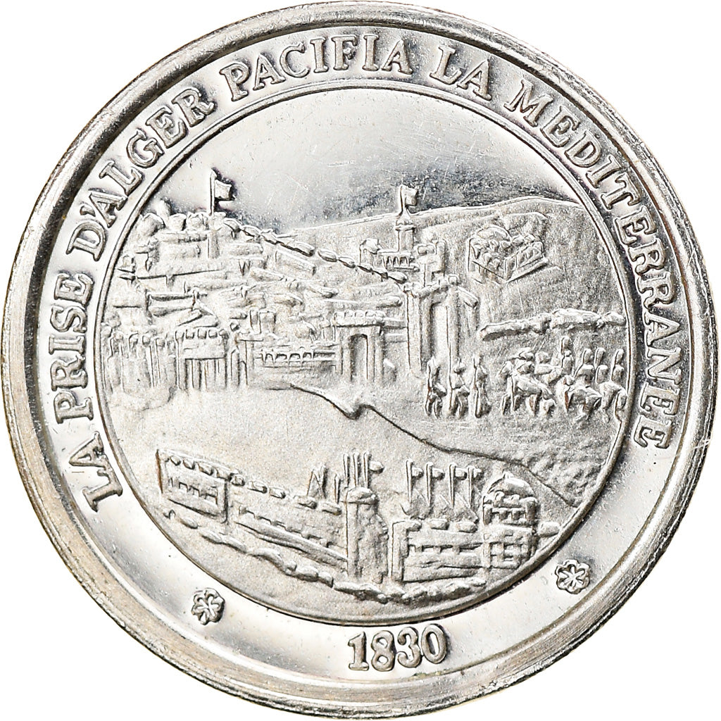 France, Medal, Charles X, Prise d'Alger, History, MS(63), Silver