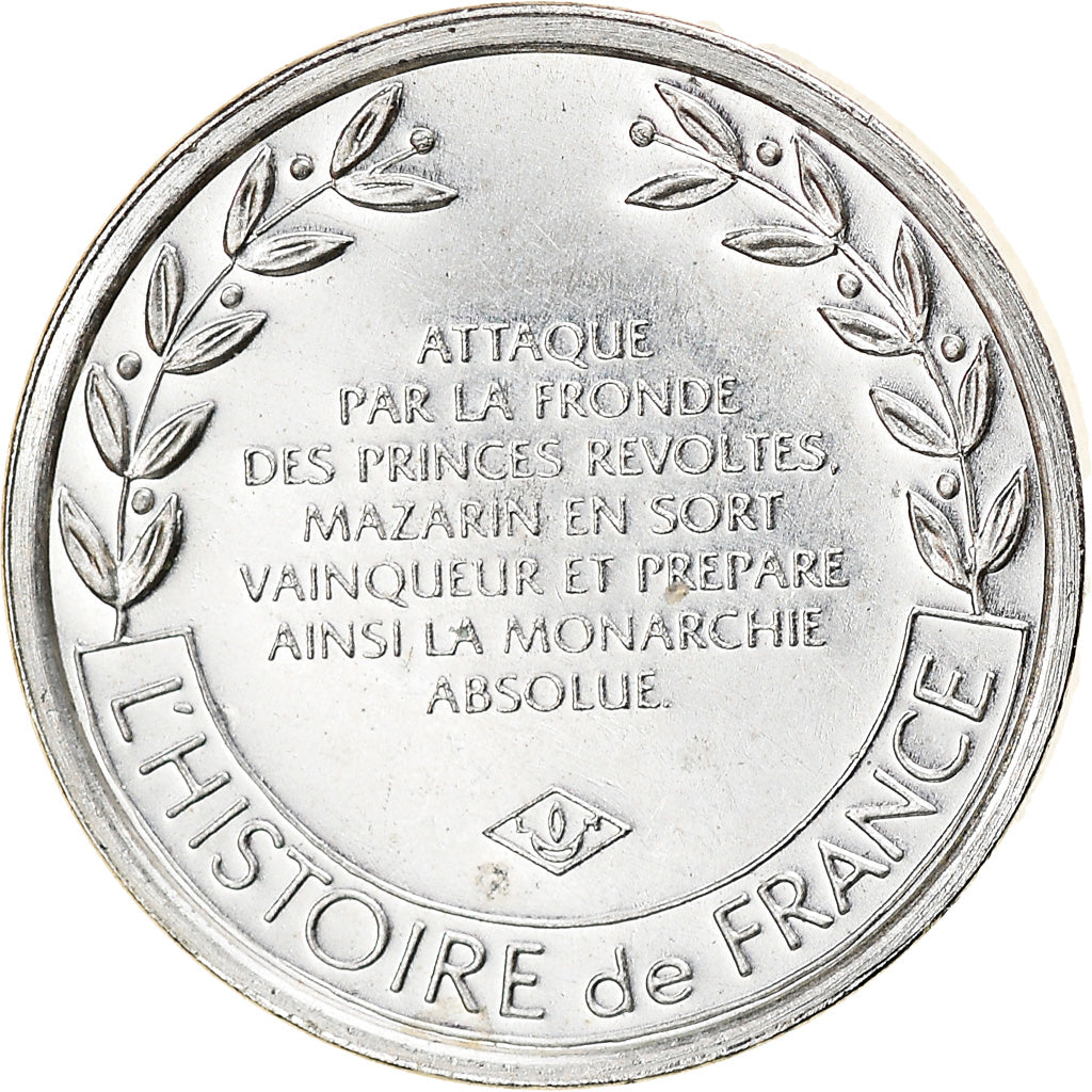 France, Medal, Le Cardinal de Mazarin, La Fronde, History, MS(63), Silver