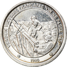 France, Medal, Verdun , On ne passe pas, History, MS(63), Silver