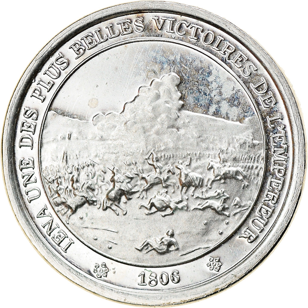 France, Medal, Bataille d'Iena, History, MS(63), Silver