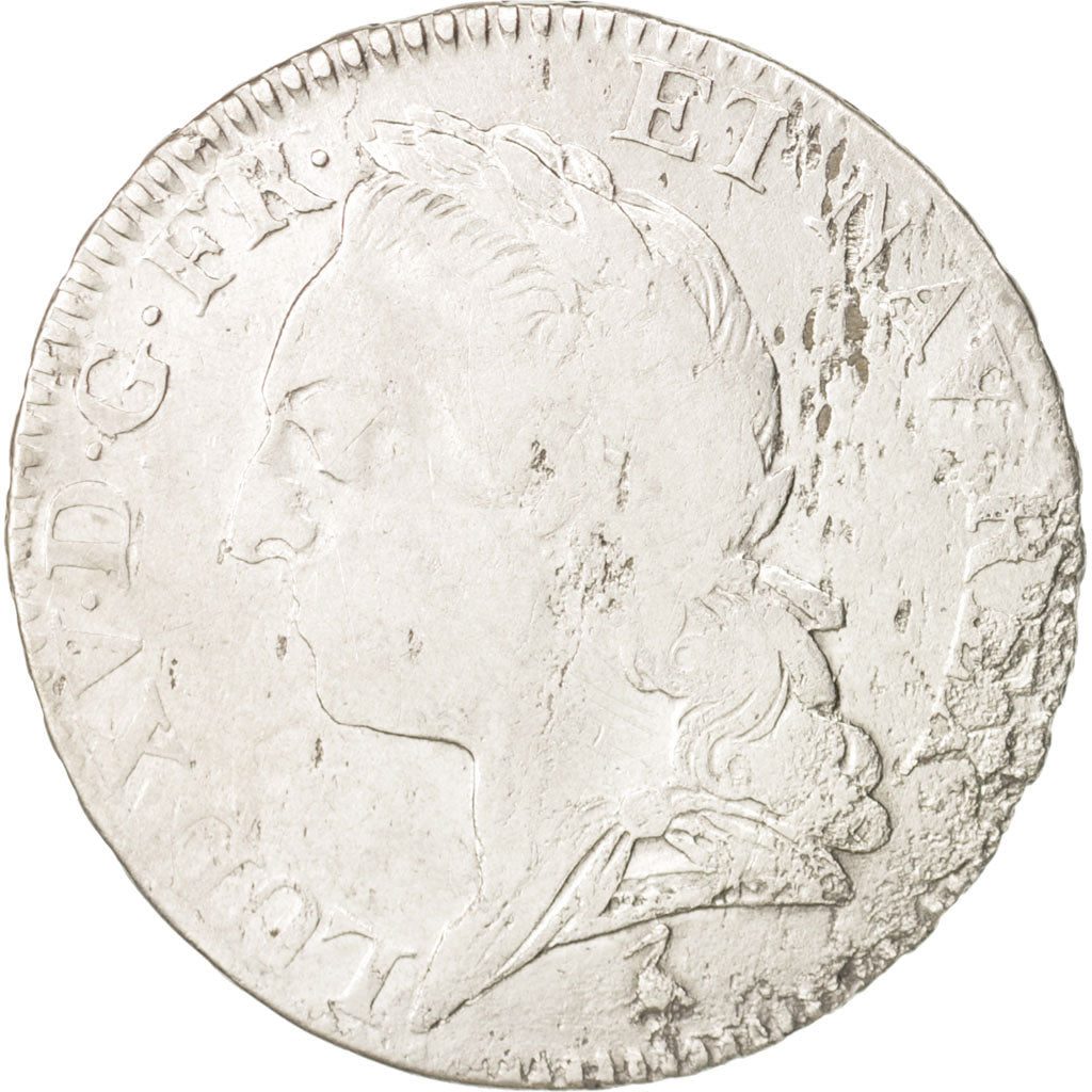 France, Louis XV, 1/2 Écu à la vieille tête, 44 Sols, 1772, Paris, KM 554.1