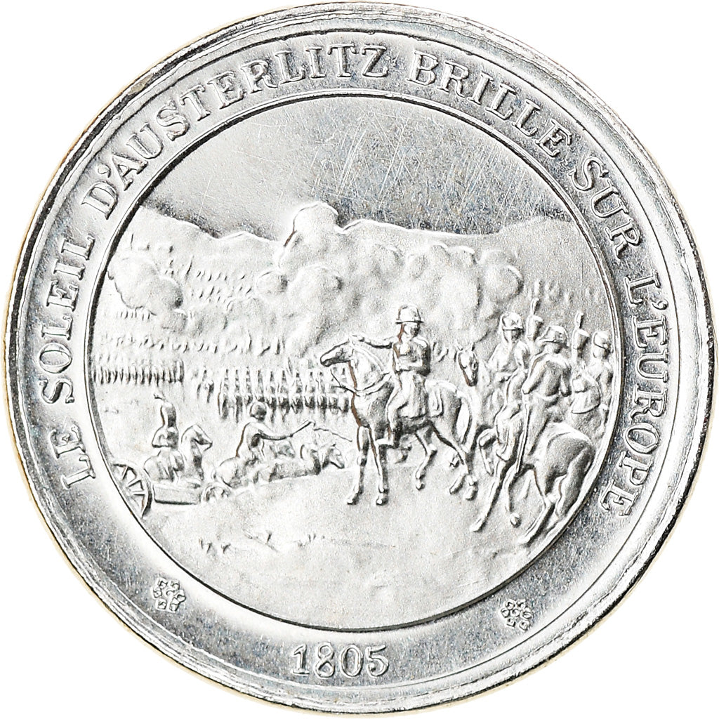 France, Medal, Bataille d'Austerlitz, History, MS(63), Silver