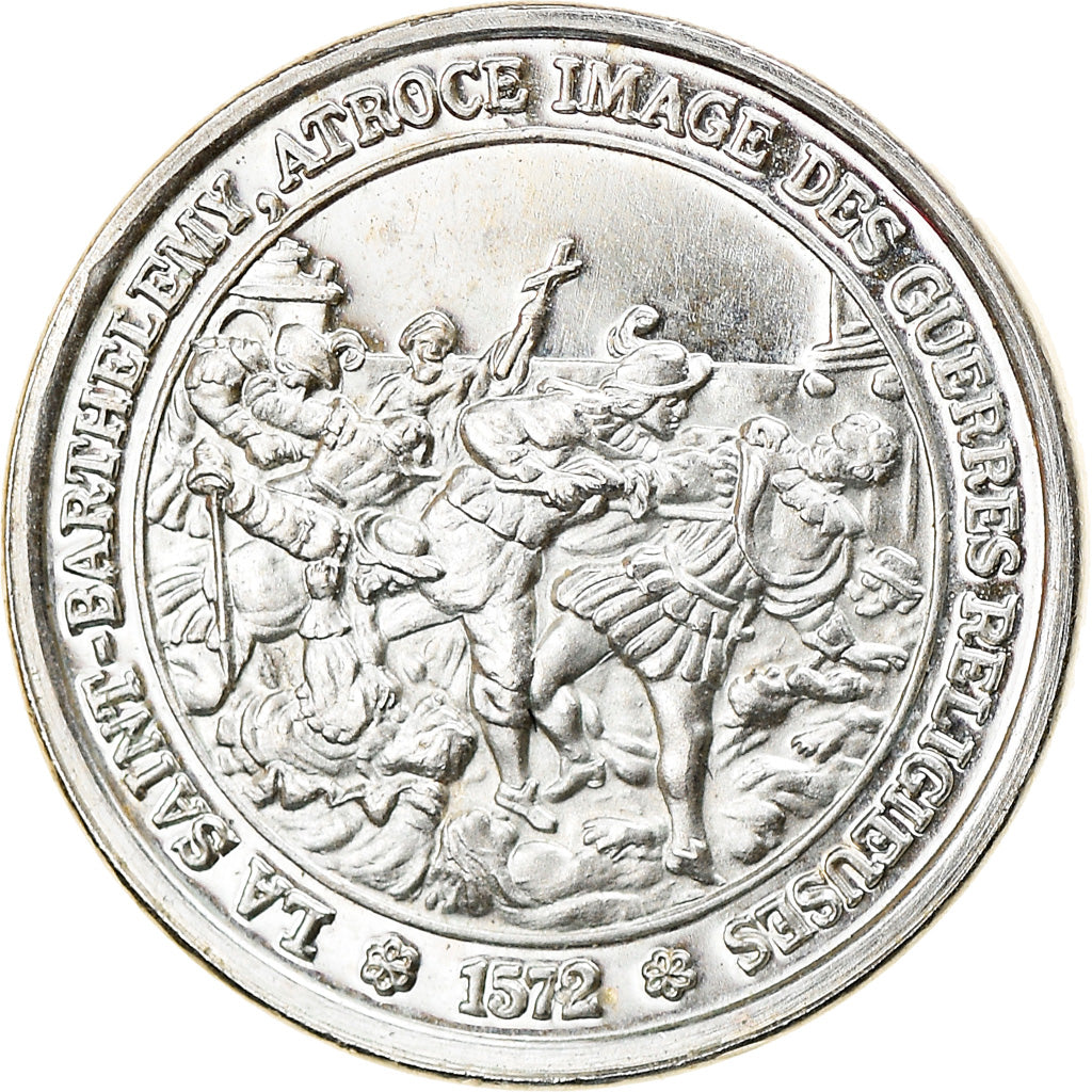 France, Medal, Saint-Barthélémy, Guerres de Religions, History, MS(63), Silver