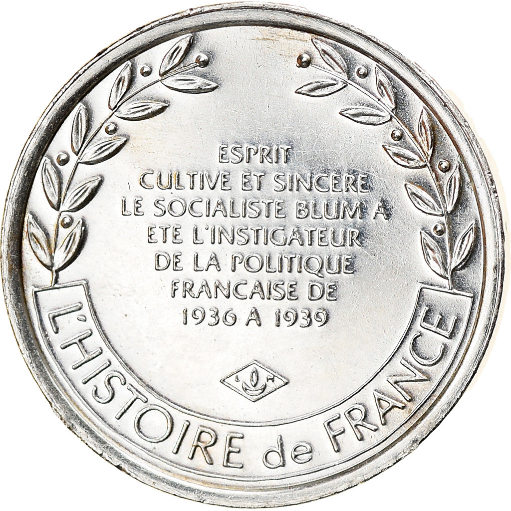 France, Medal, Blum, Front Populaire, Politics, MS(63), Silver