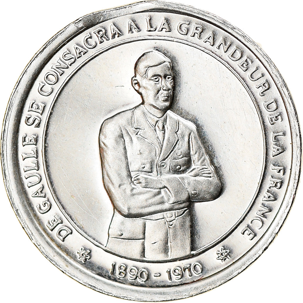 France, Medal, Général De Gaulle, Politics, MS(63), Silver