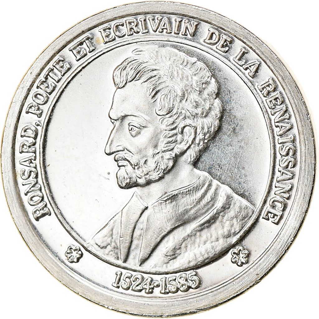 Francia, medaglia, Littérature, Pierre de Ronsard, Arts & Culture, SPL, Argento