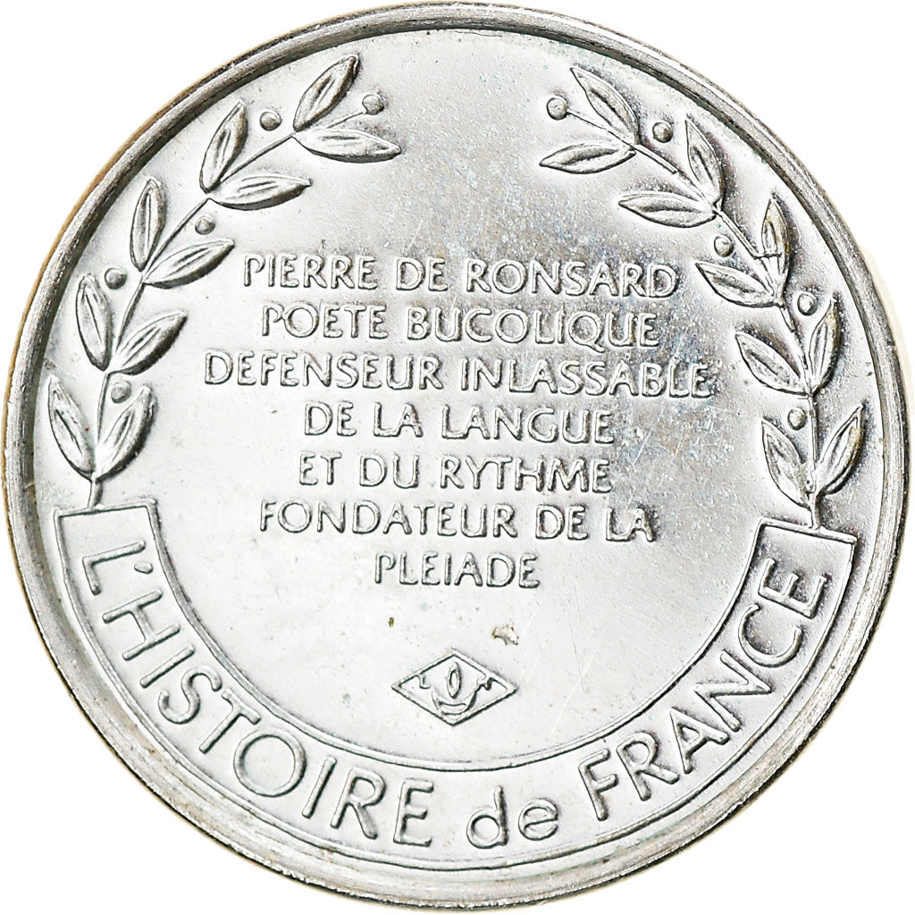 Francia, medaglia, Littérature, Pierre de Ronsard, Arts & Culture, SPL, Argento