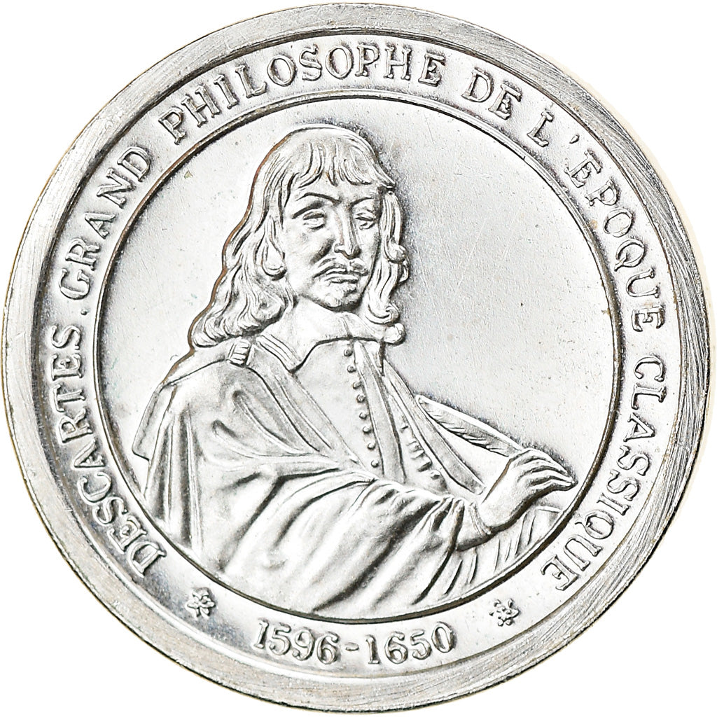 France, Médaille, Descartes, Grand Philosophe de l'Epoque Classique, Arts &