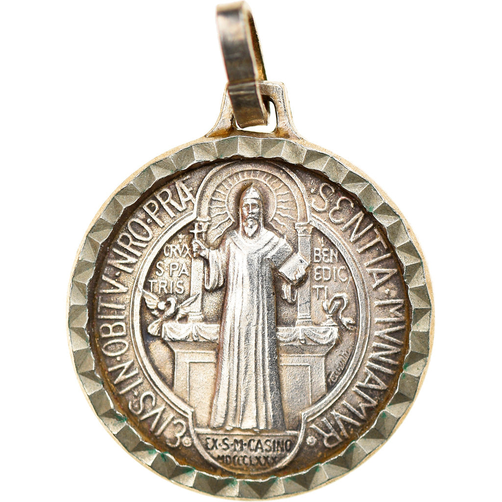 France, Medal, Saint Benoît, Religions & beliefs, 1880, AU(55-58), Silvered