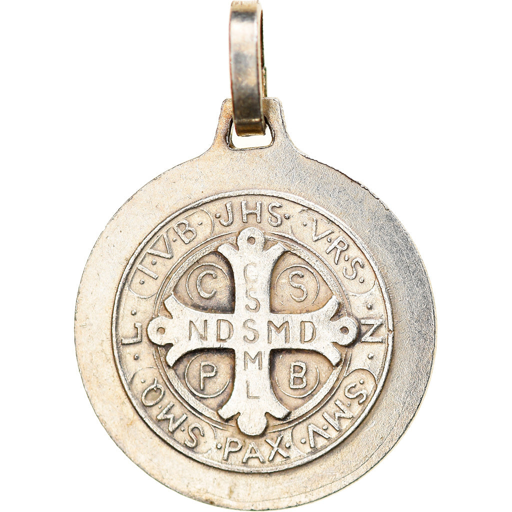 France, Medal, Saint Benoît, Religions & beliefs, 1880, AU(55-58), Silvered