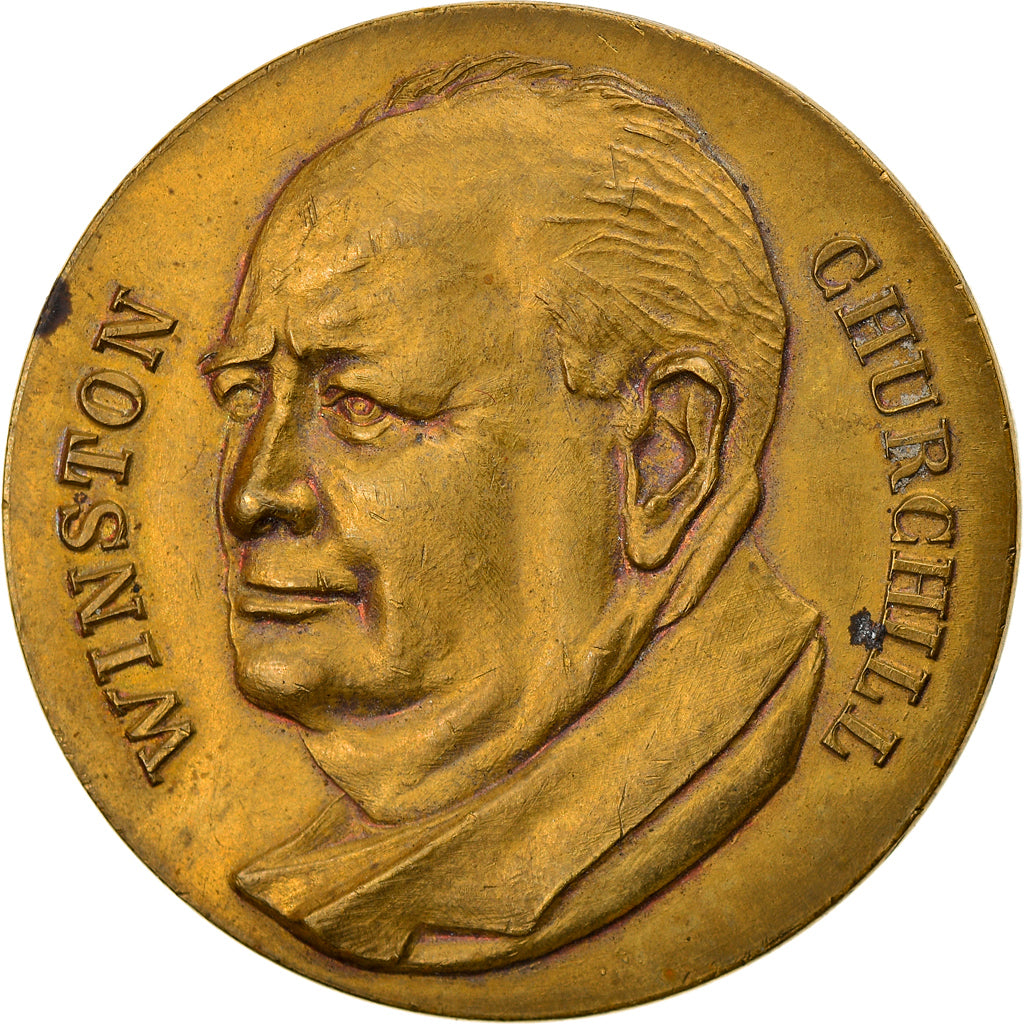 France, Medal, Winston Churchill, History, AU(50-53), Bronze