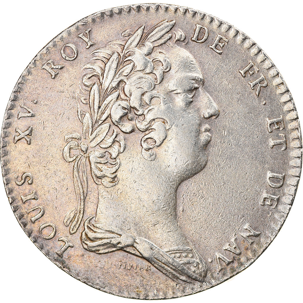 Francia, Token, Royal, Louis XV, Académie Française, Duvivier, MBC, Plata