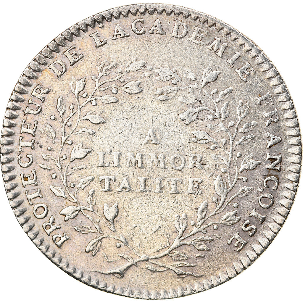 Francia, Token, Royal, Louis XV, Académie Française, Duvivier, MBC, Plata
