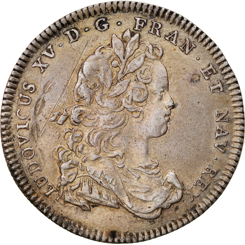 Francja, Token, Louis XV, Secrétaires du Roi, Historia, 1715, EF(40-45)