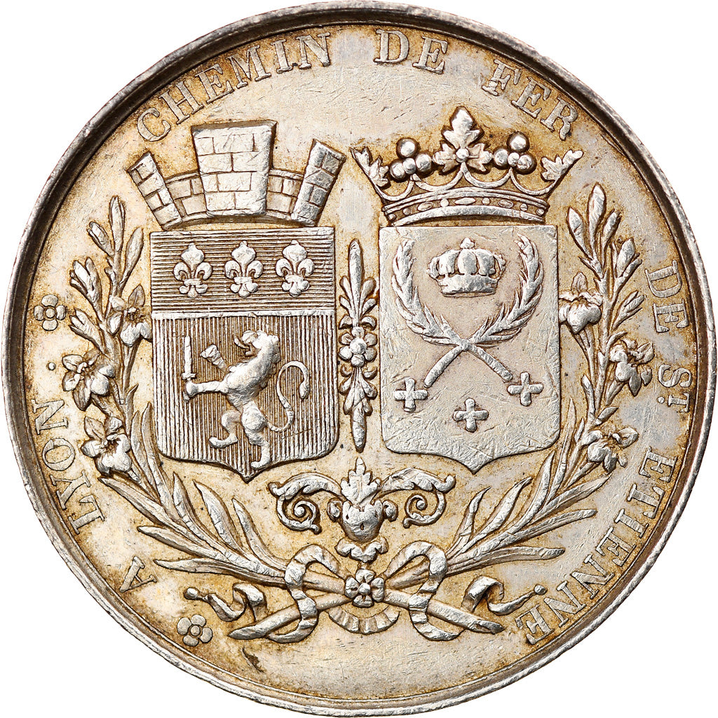 Francia, Token, Railway, Chemin de Fer de Saint-Etienne à Lyon, 1826, Tiolier