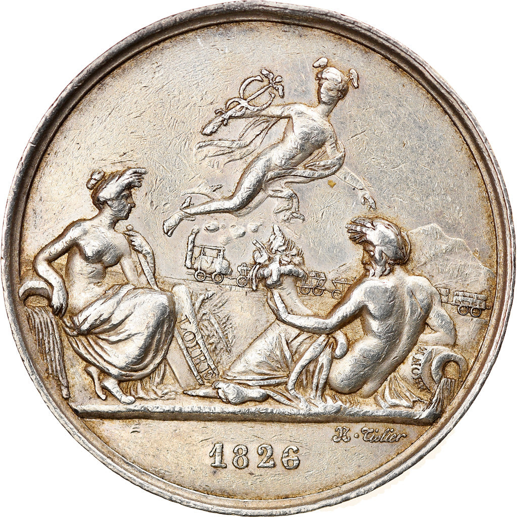 Francia, Token, Railway, Chemin de Fer de Saint-Etienne à Lyon, 1826, Tiolier
