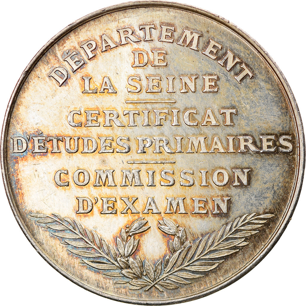Frankreich, Medaille, Certificat d'Etudes Primaires de la Seine, Oudiné, UNZ