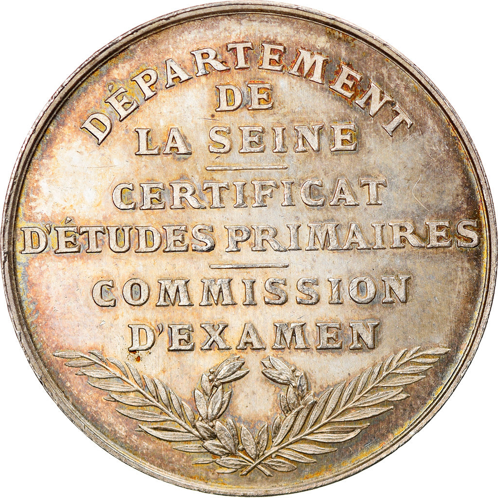 France, Medal, Certificat d'Etudes Primaires de la Seine, Arts & Culture
