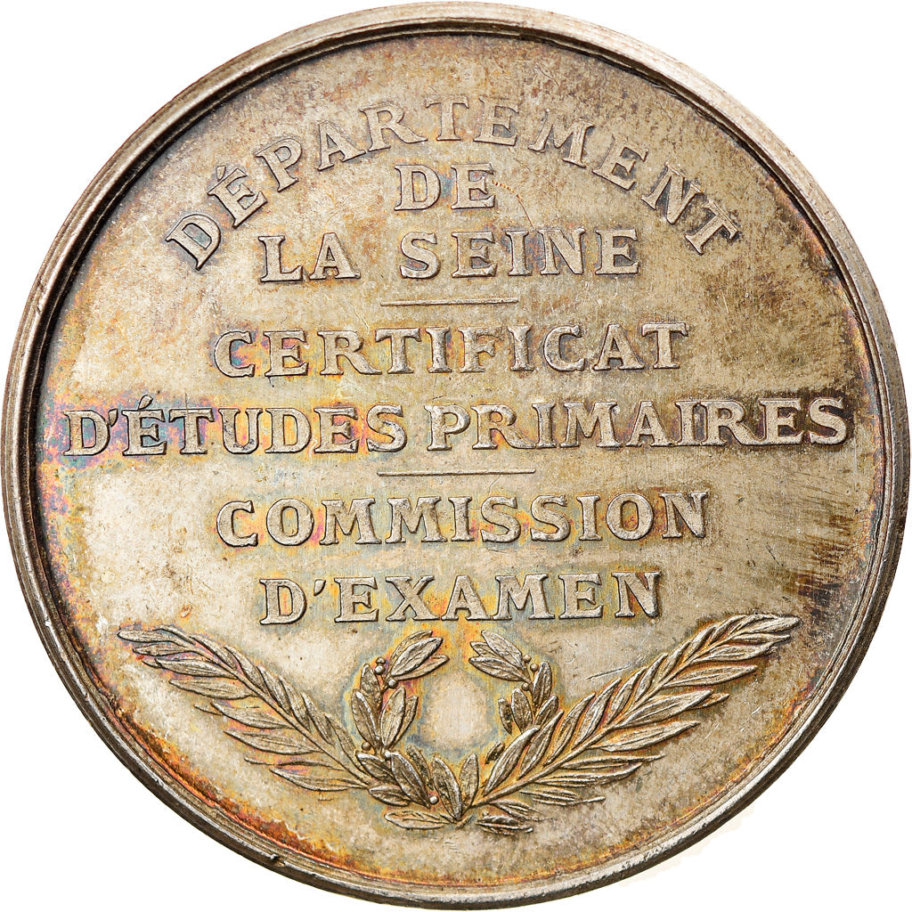 Frankreich, Medaille, Certificat d'Etudes Primaires de la Seine, Oudiné, VZ+