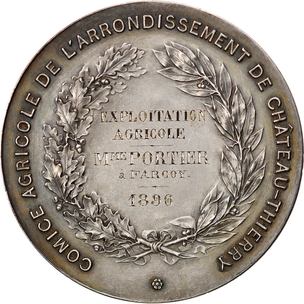 France, Medal, Comice Agricole de Château-Thierry, Farcoy, 1896, Arthus