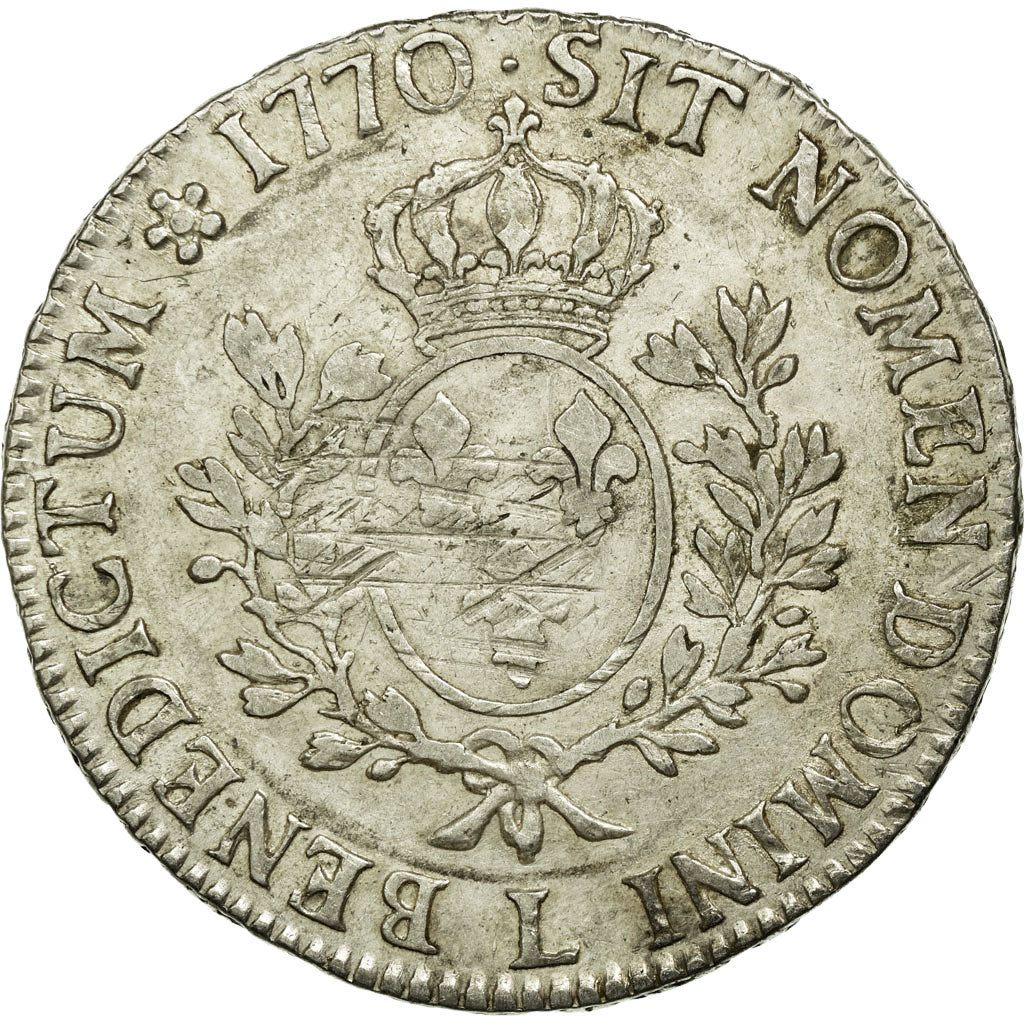 Coin, France, Louis XV, Écu au bandeau, Ecu, 1770, Bayonne, VF(30-35), Silver