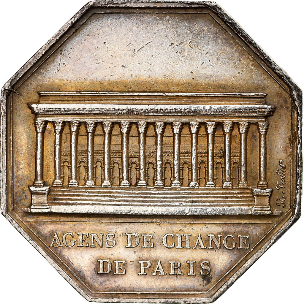France, Token, Louis XVIII, Bourse de Paris, Agents de Change, History, 1821