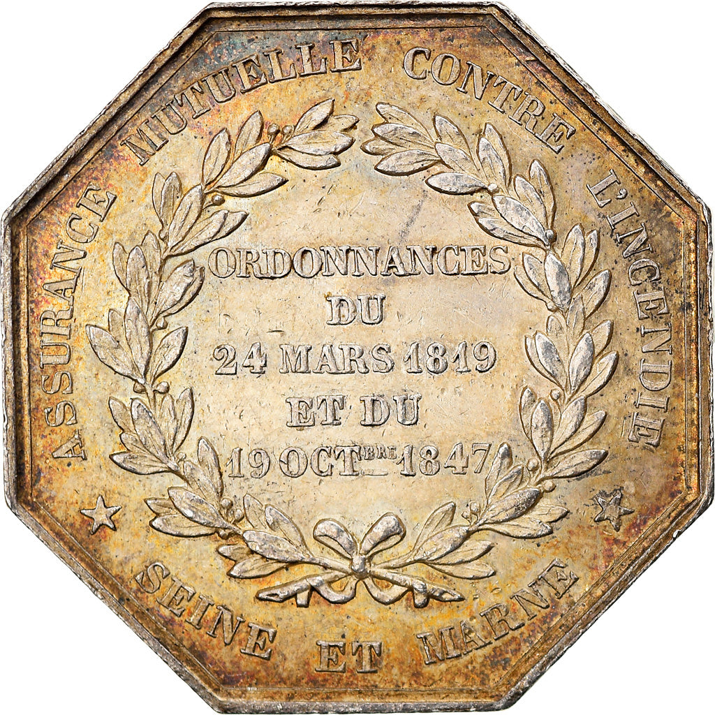 Frankrijk, Token, Assurance Mutuelle contre l'Incendie, Seine et Marne, 1847